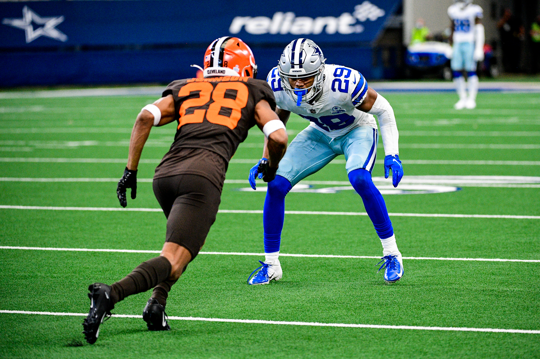 Dallas Cowboys cornerback C.J. Goodwin (29) before an NFL football